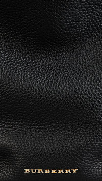 BLACK Sac hobo medium en cuir