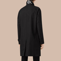 BLACK Paletot long en gabardine de coton