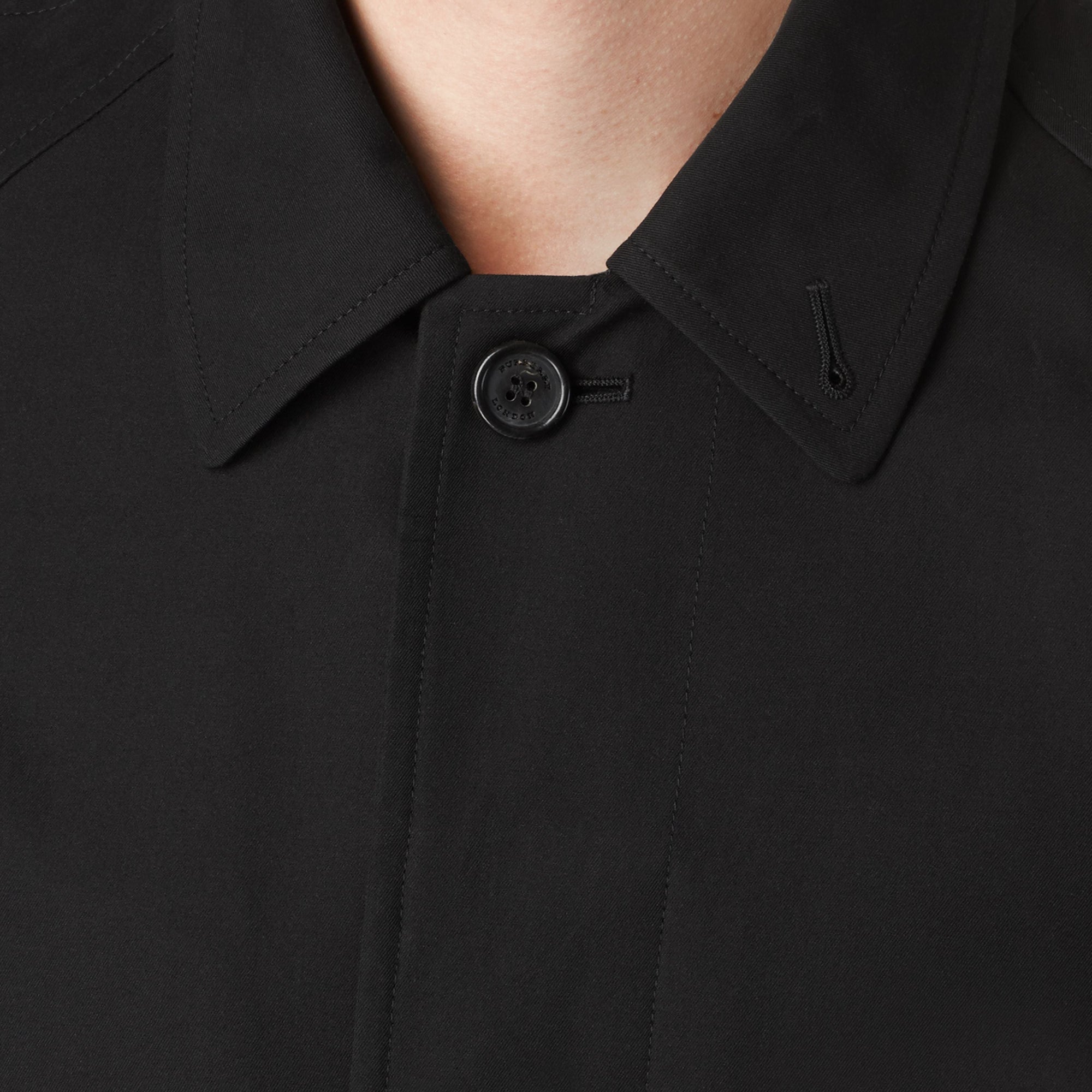 BLACK Paletot long en gabardine de coton