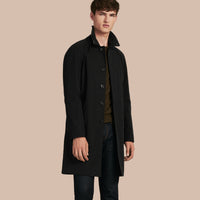 BLACK Paletot long en gabardine de coton