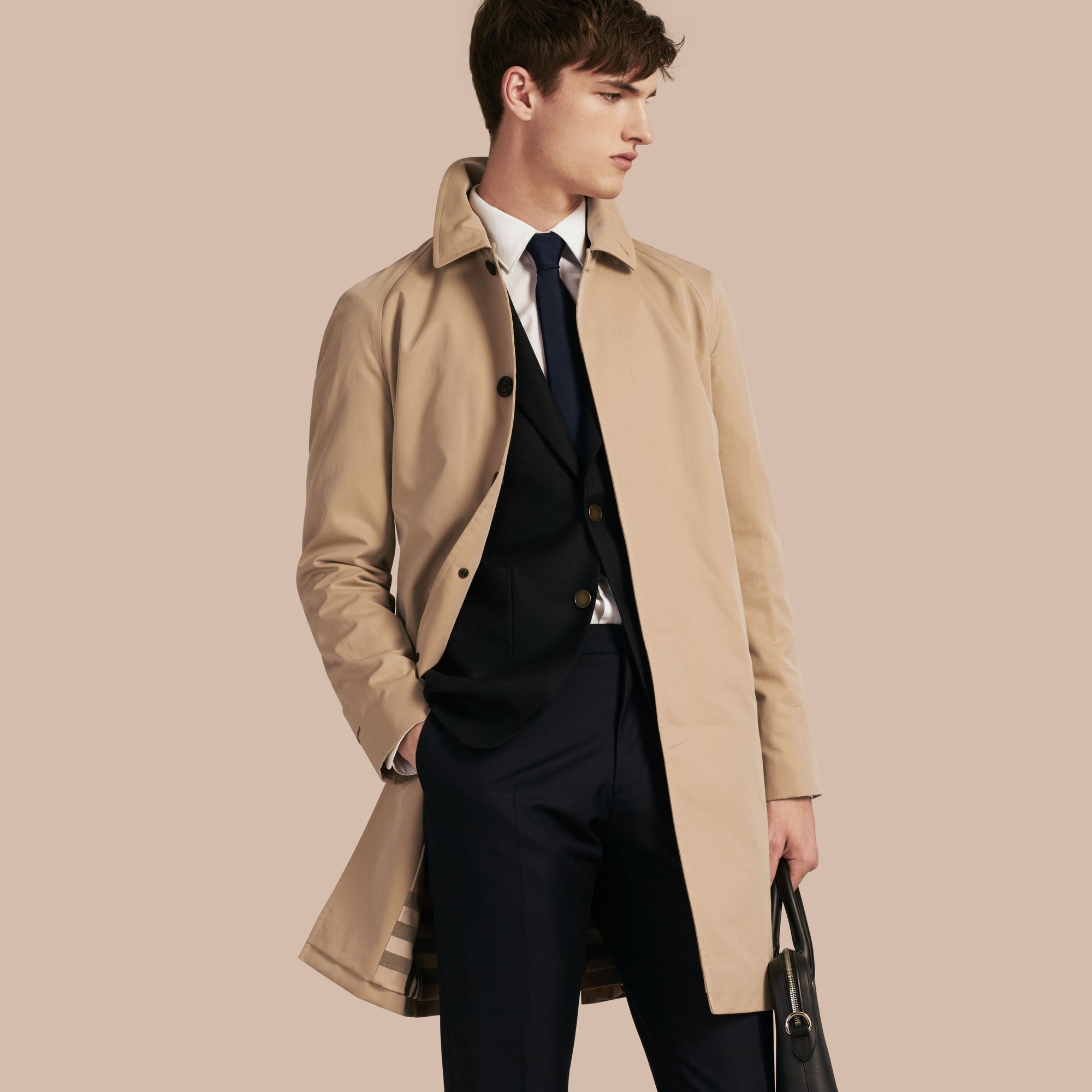 HONEY Paletot long en gabardine de coton