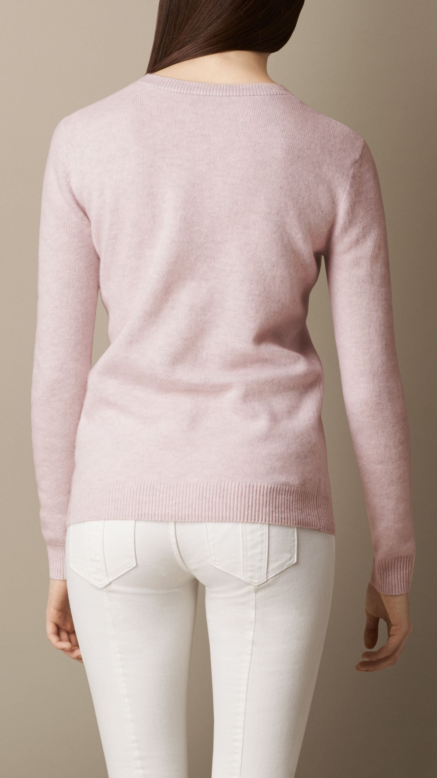 PALE PINK Pull en cachemire et coton