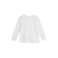 WHITE T-shirt en coton à manches longues avec poche à motif check