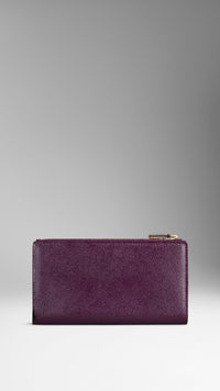 DUSTY VIOLET Portefeuille continental en cuir London verni