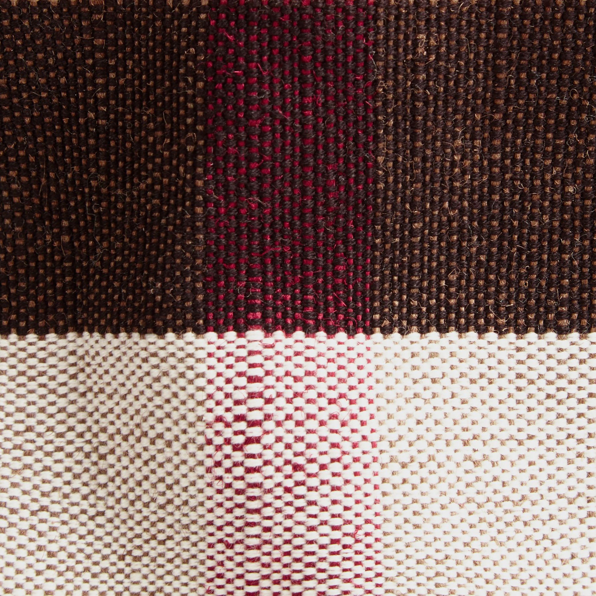 Sac The Ashby moyen à motif Canvas check avec cuir - Rouge Cadmium