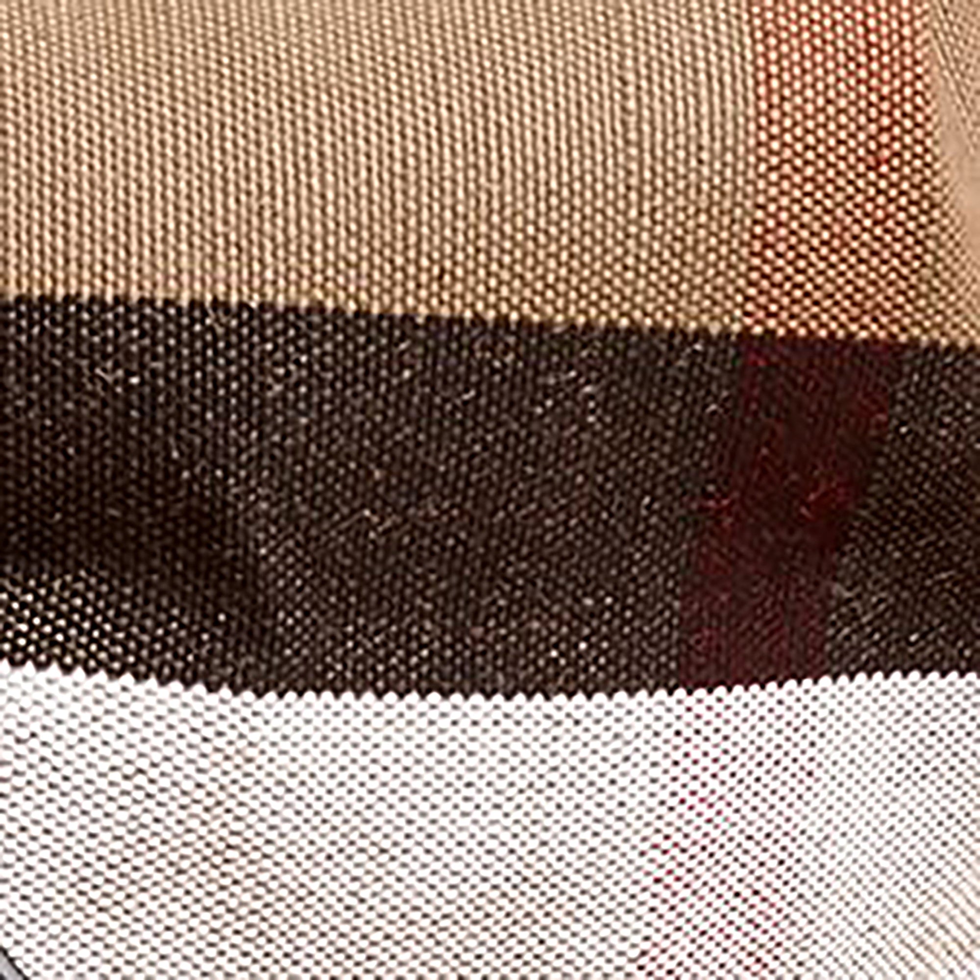 Sac the ashby moyen à motif canvas check avec cuir - Rouge cadmium