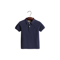 Polo avec patte à motif check - Marine véritable