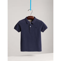 TRUE NAVY Polo avec patte à motif check