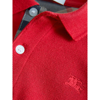 MILITARY RED Polo avec patte à motif check