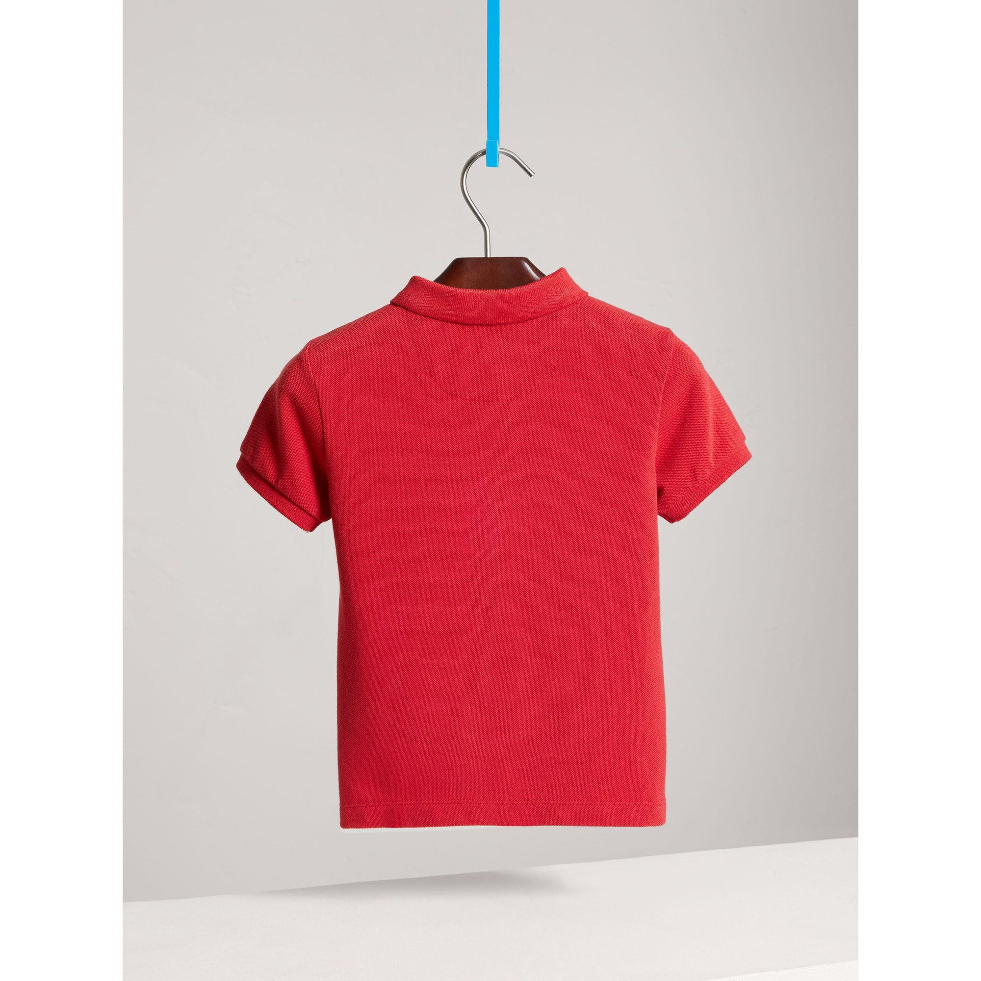 MILITARY RED Polo avec patte à motif check