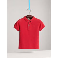 MILITARY RED Polo avec patte à motif check