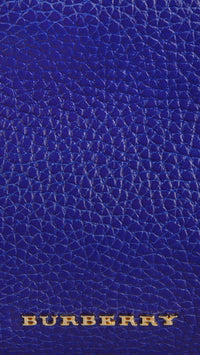 BRILLIANT BLUE Petit clutch en cuir grainé