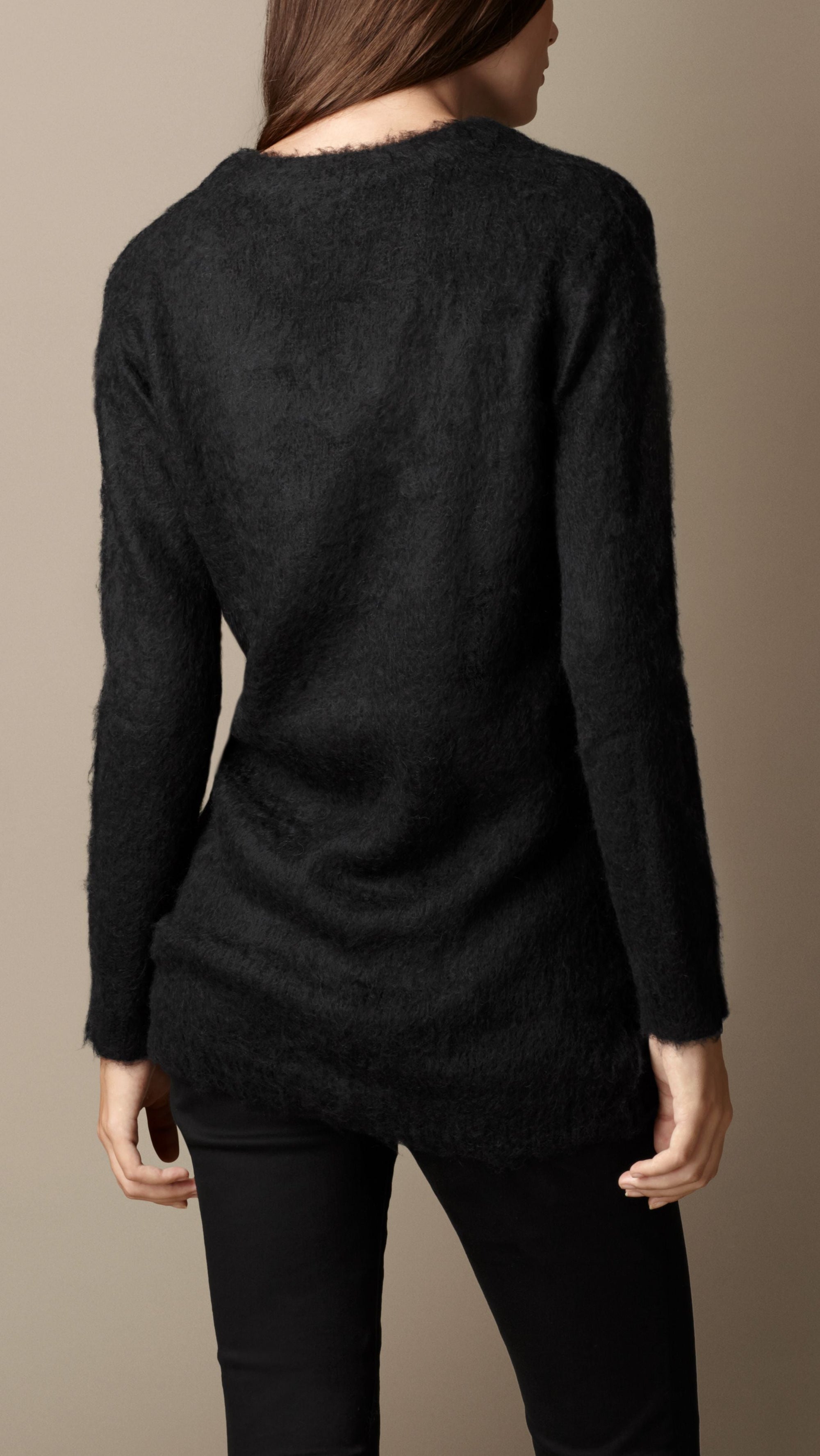 BLACK Pull en mohair mélangé brossé
