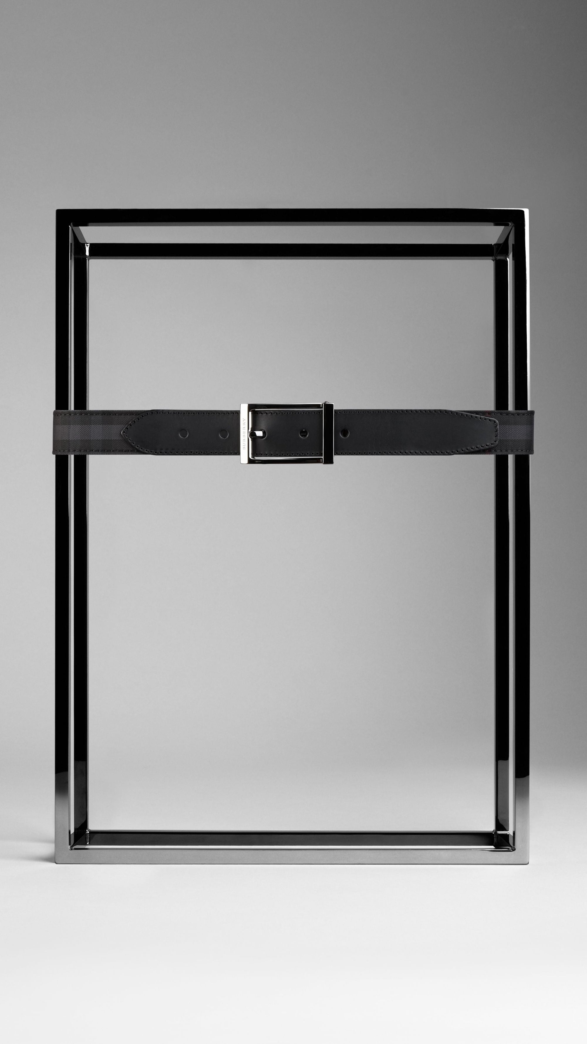CHARCOAL/BLACK Ceinture réversible à motif Horseferry check