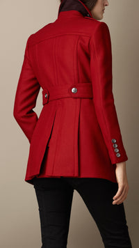 DAMSON RED Manteau en double sergé de laine