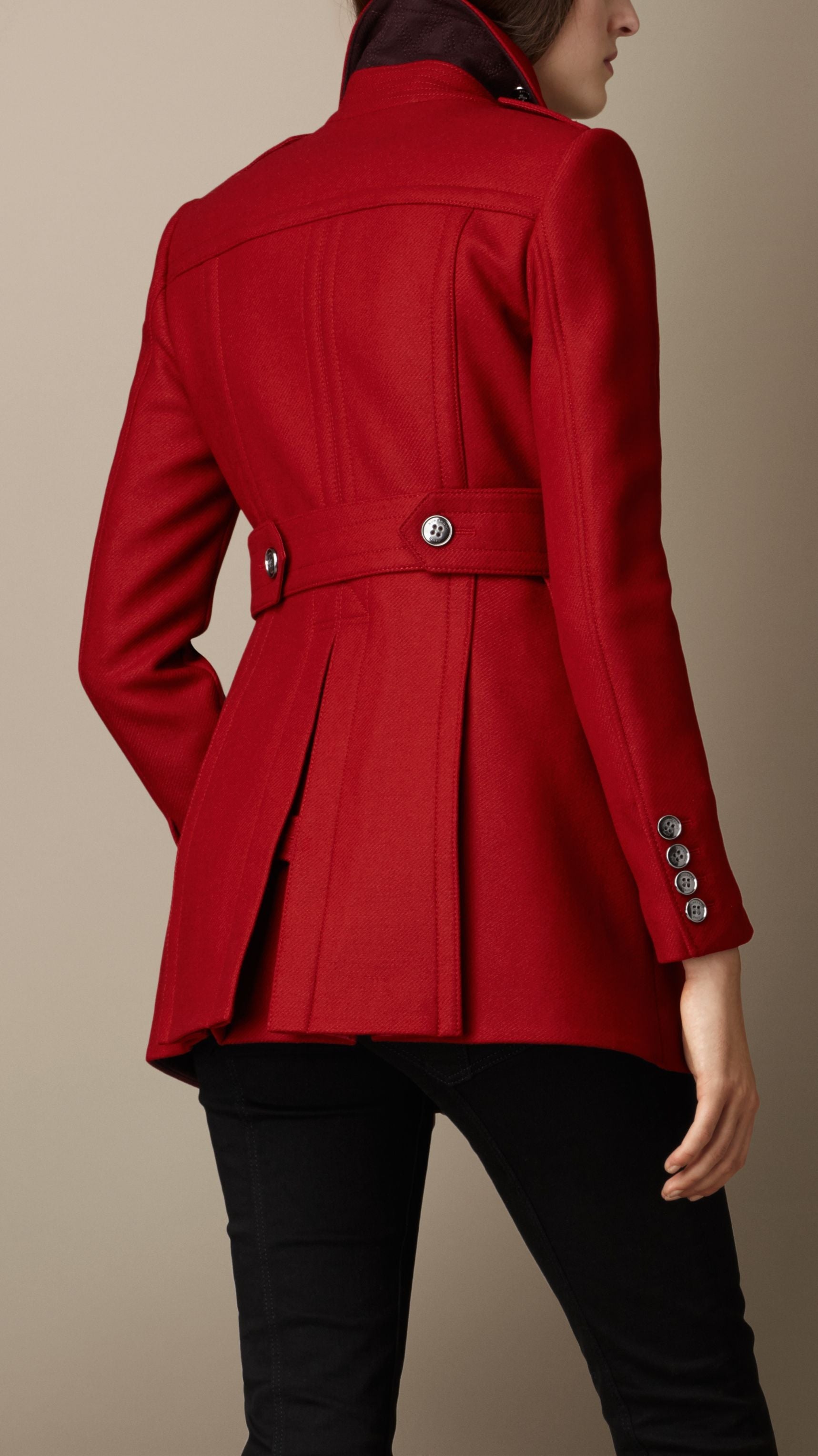 DAMSON RED Manteau en double sergé de laine
