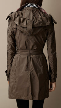 MILITARY OLIVE Trench-coat léger à capuche