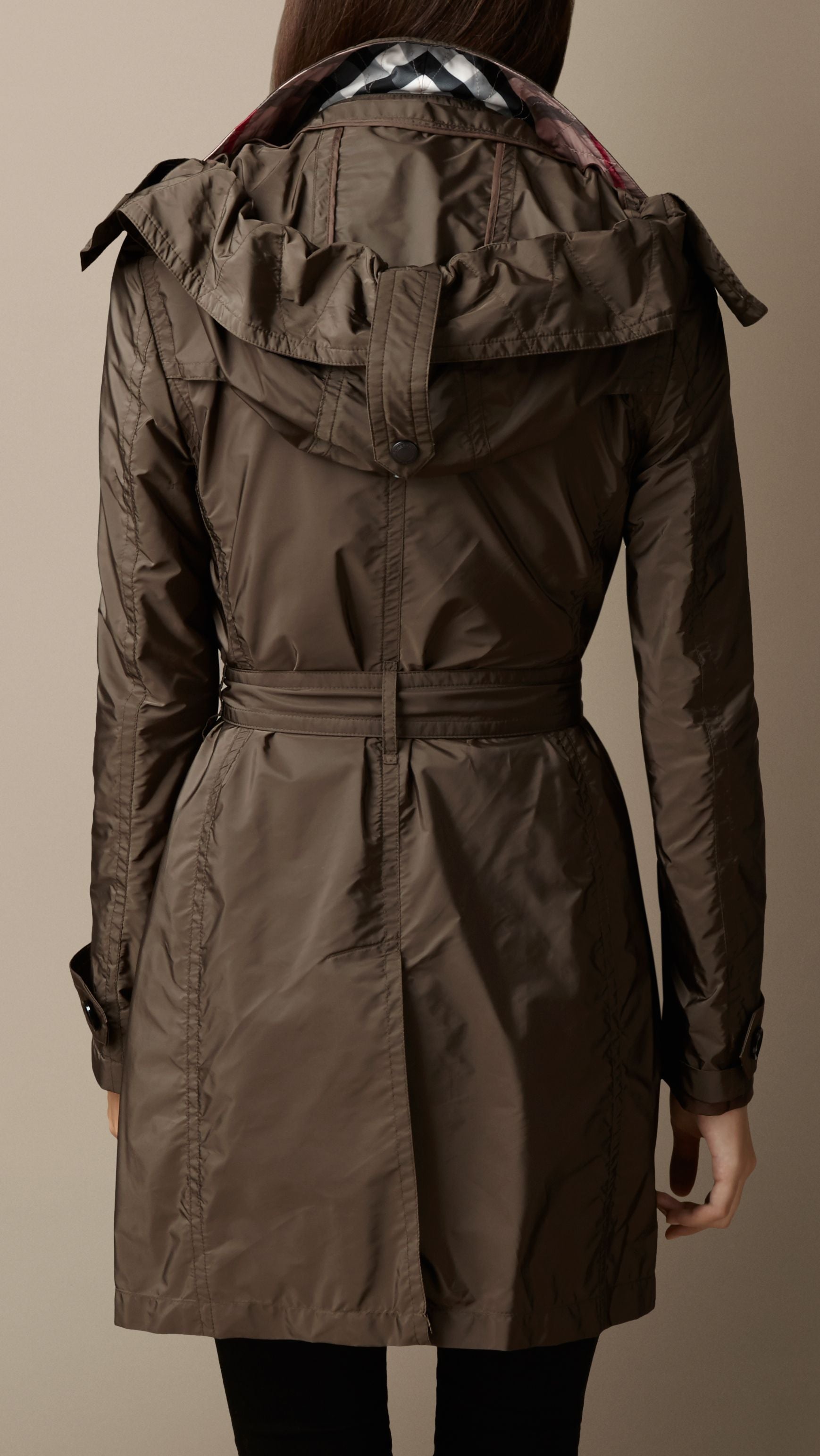 MILITARY OLIVE Trench-coat léger à capuche