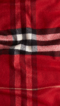PARADE RED/RED Écharpe en cachemire à motif check, à armure métallisée
