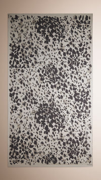 STONE PRINT Foulard en georgette de soie à imprimé fauve