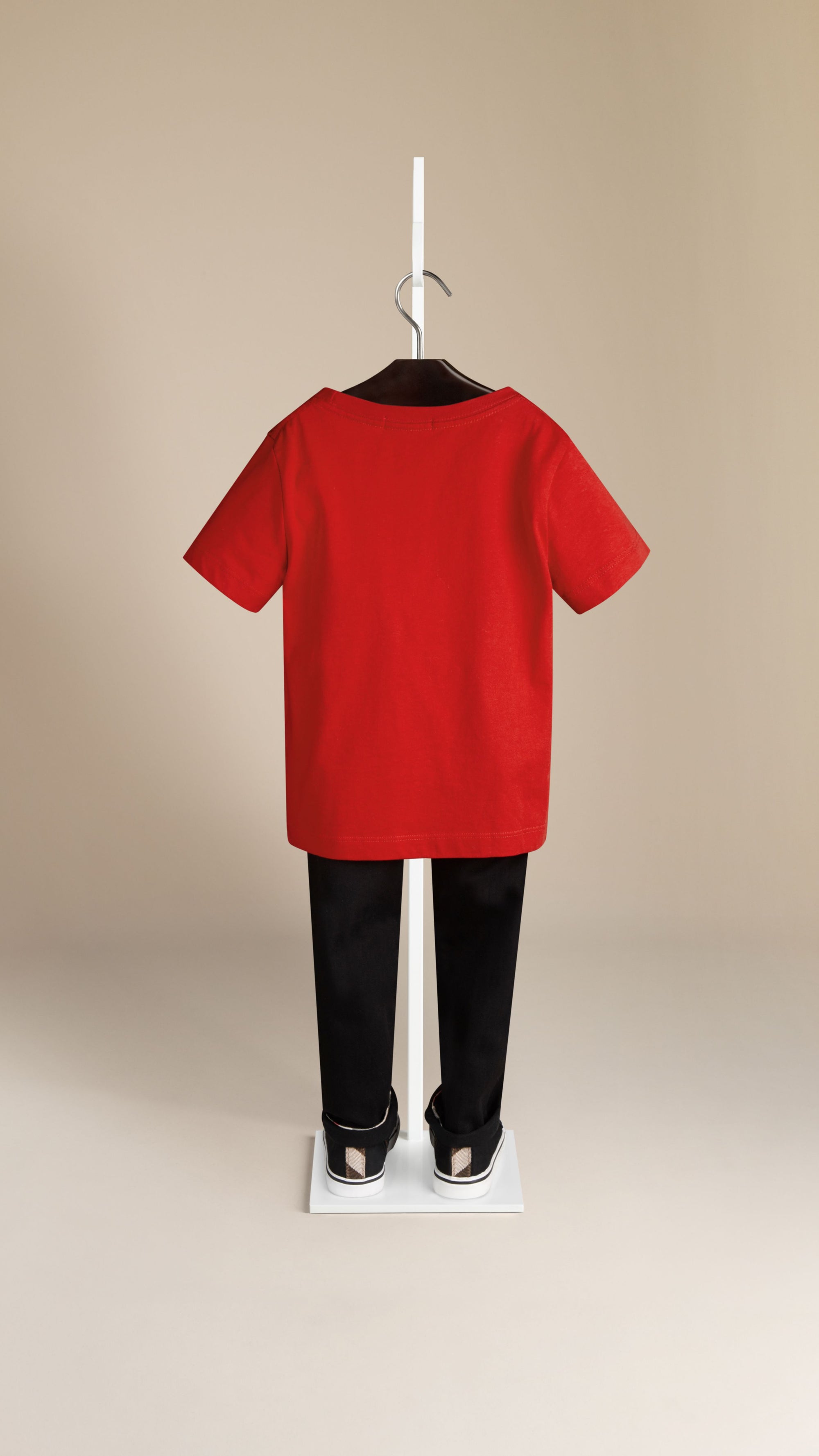 BRIGHT MILITARY RED T-shirt avec poche à motif check