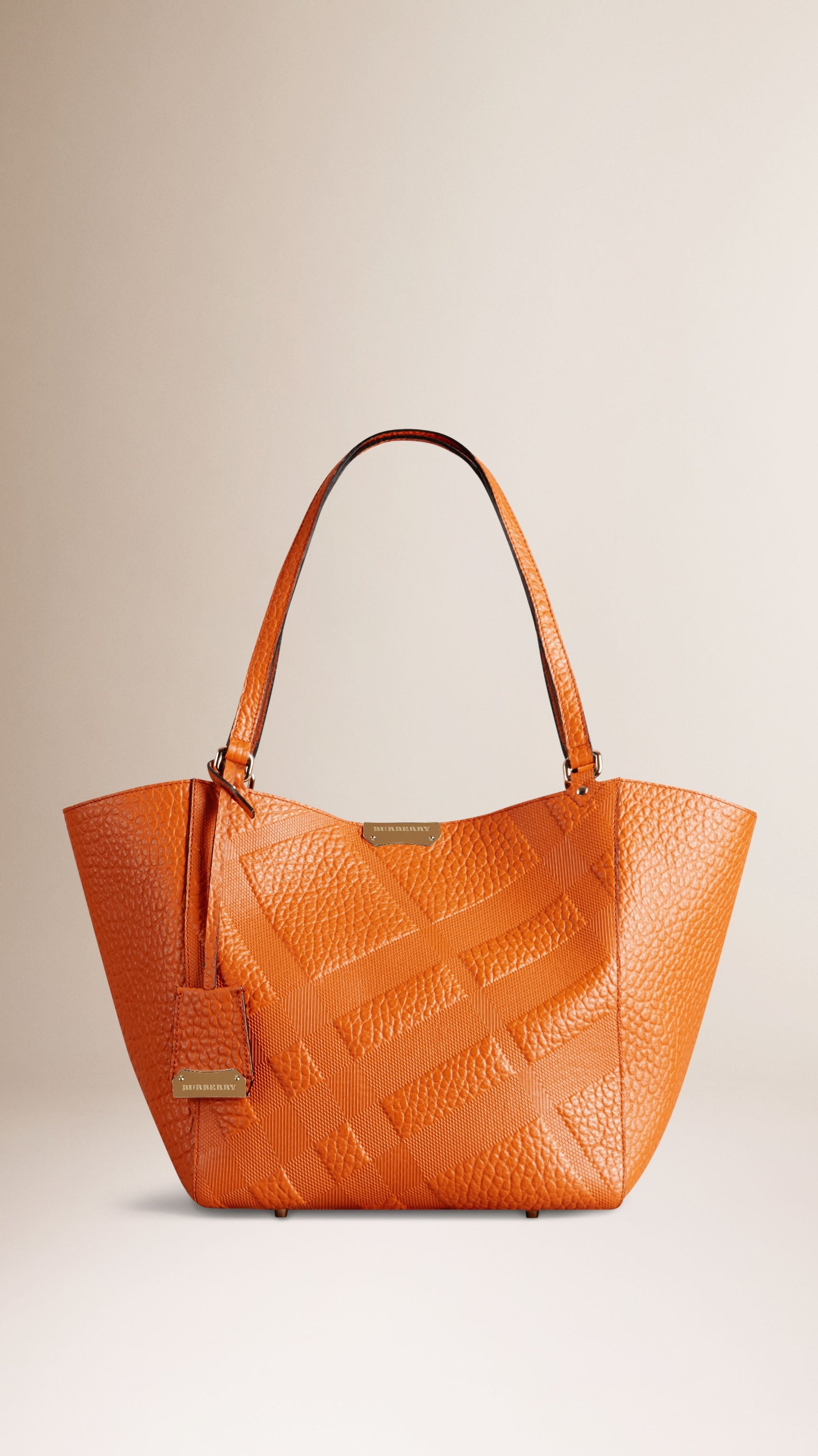 COPPER ORANGE Petit Sac The Canter en cuir avec motif check en relief