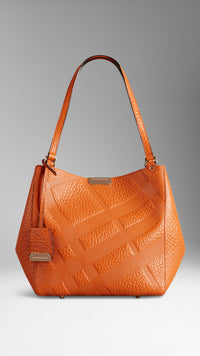 COPPER ORANGE Petit Sac The Canter en cuir avec motif check en relief