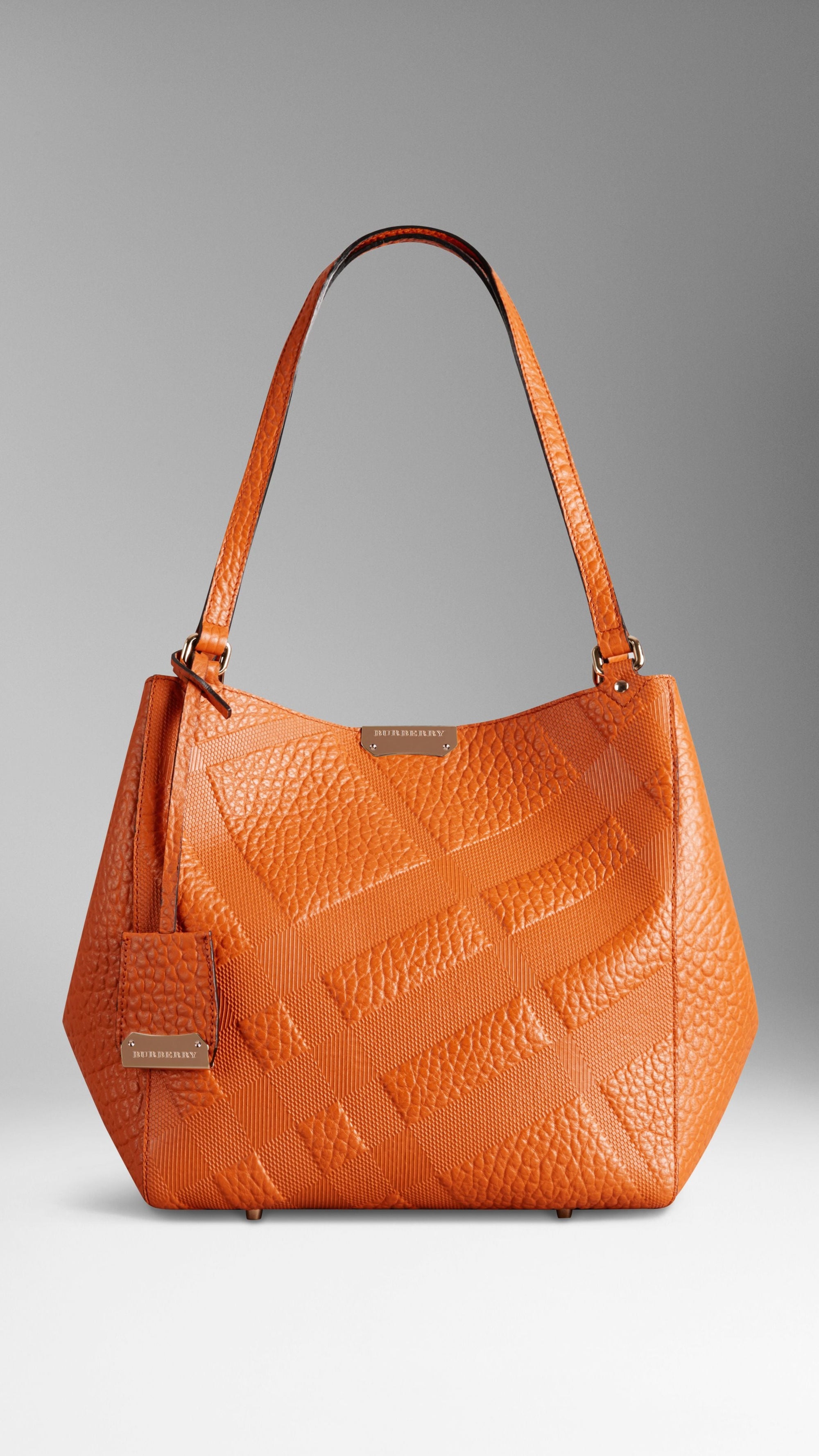 COPPER ORANGE Petit Sac The Canter en cuir avec motif check en relief