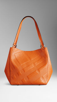 COPPER ORANGE Petit Sac The Canter en cuir avec motif check en relief