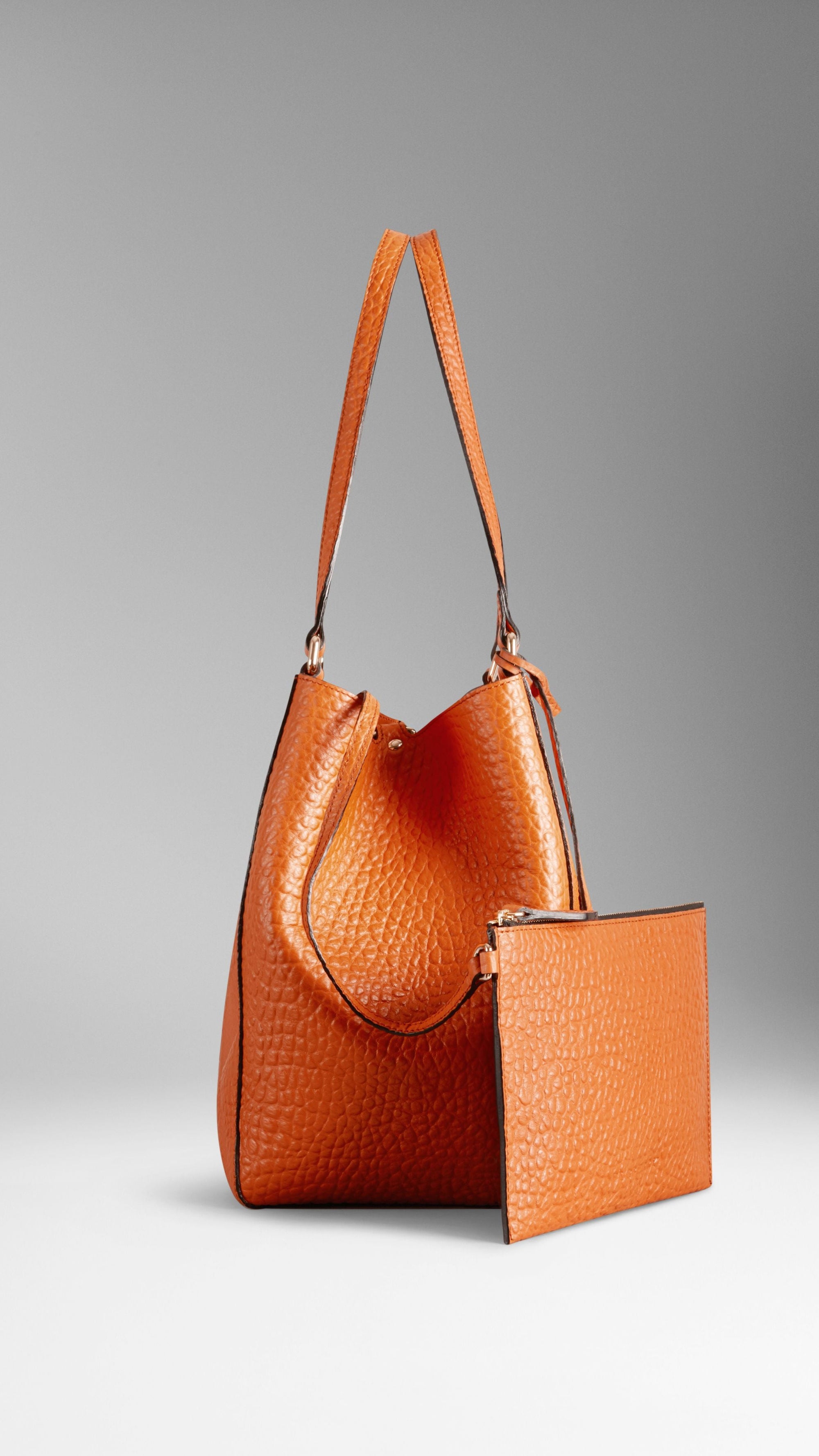 COPPER ORANGE Petit Sac The Canter en cuir avec motif check en relief