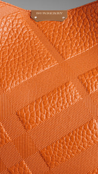 COPPER ORANGE Petit Sac The Canter en cuir avec motif check en relief