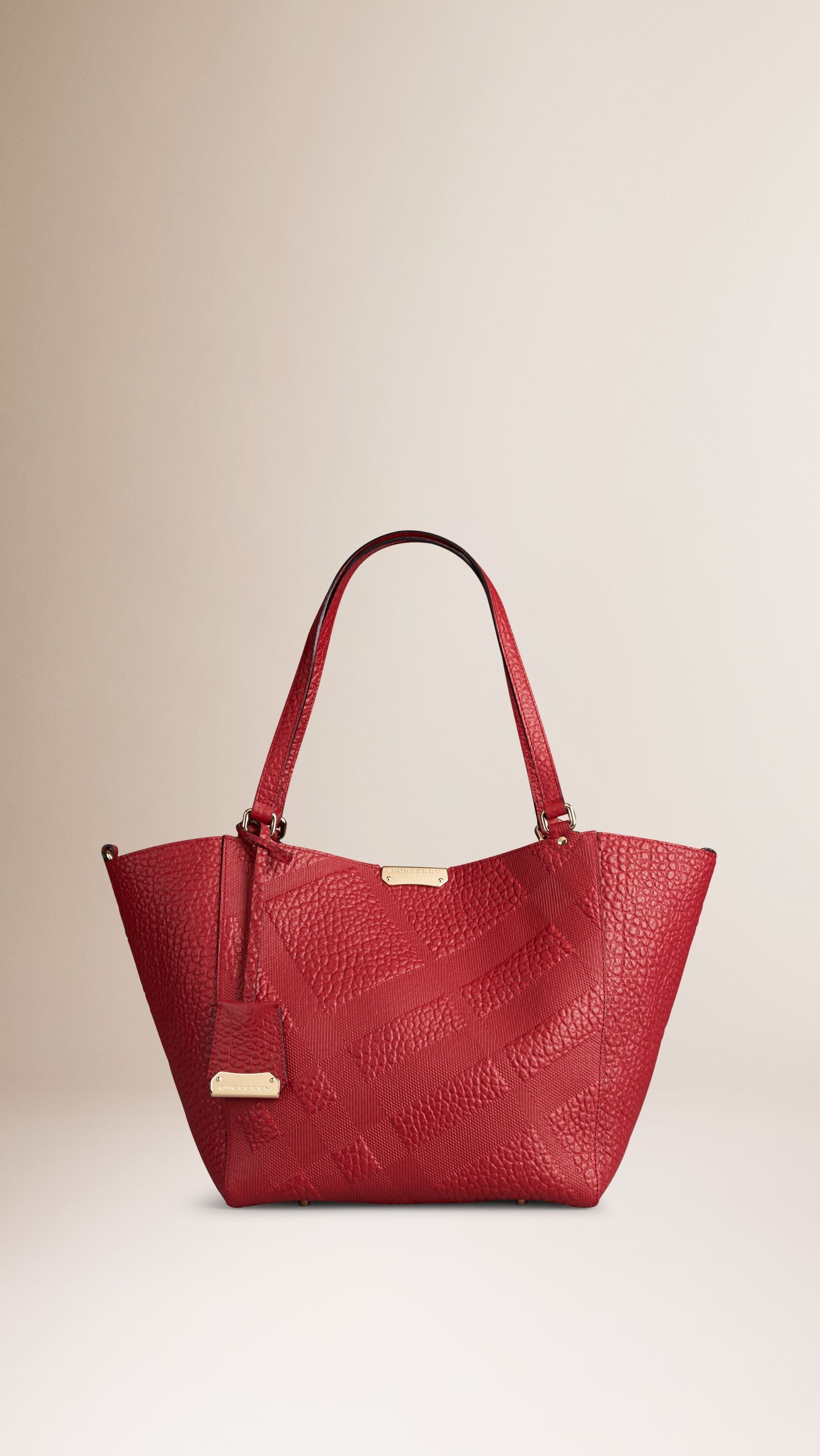 MILITARY RED Petit Sac The Canter en cuir avec motif check en relief