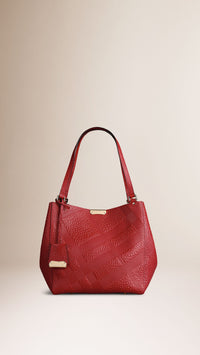 MILITARY RED Petit Sac The Canter en cuir avec motif check en relief