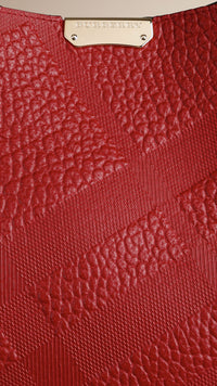 MILITARY RED Petit Sac The Canter en cuir avec motif check en relief