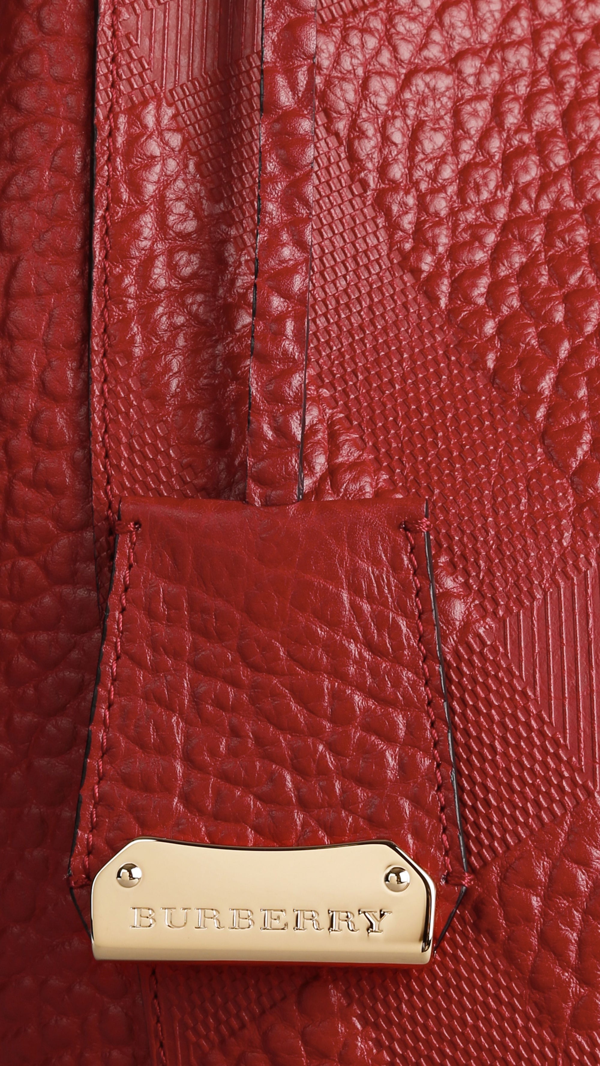 MILITARY RED Petit Sac The Canter en cuir avec motif check en relief