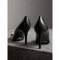 BLACK Escarpins en cuir à motif Horseferry check