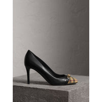 BLACK Escarpins en cuir à motif Horseferry check