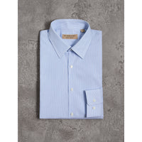 CITY BLUE Chemise ajustée en popeline de coton à rayures