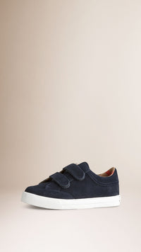 NAVY Baskets en daim