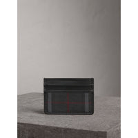 CHARCOAL/BLACK Porte-cartes à motif Horseferry check