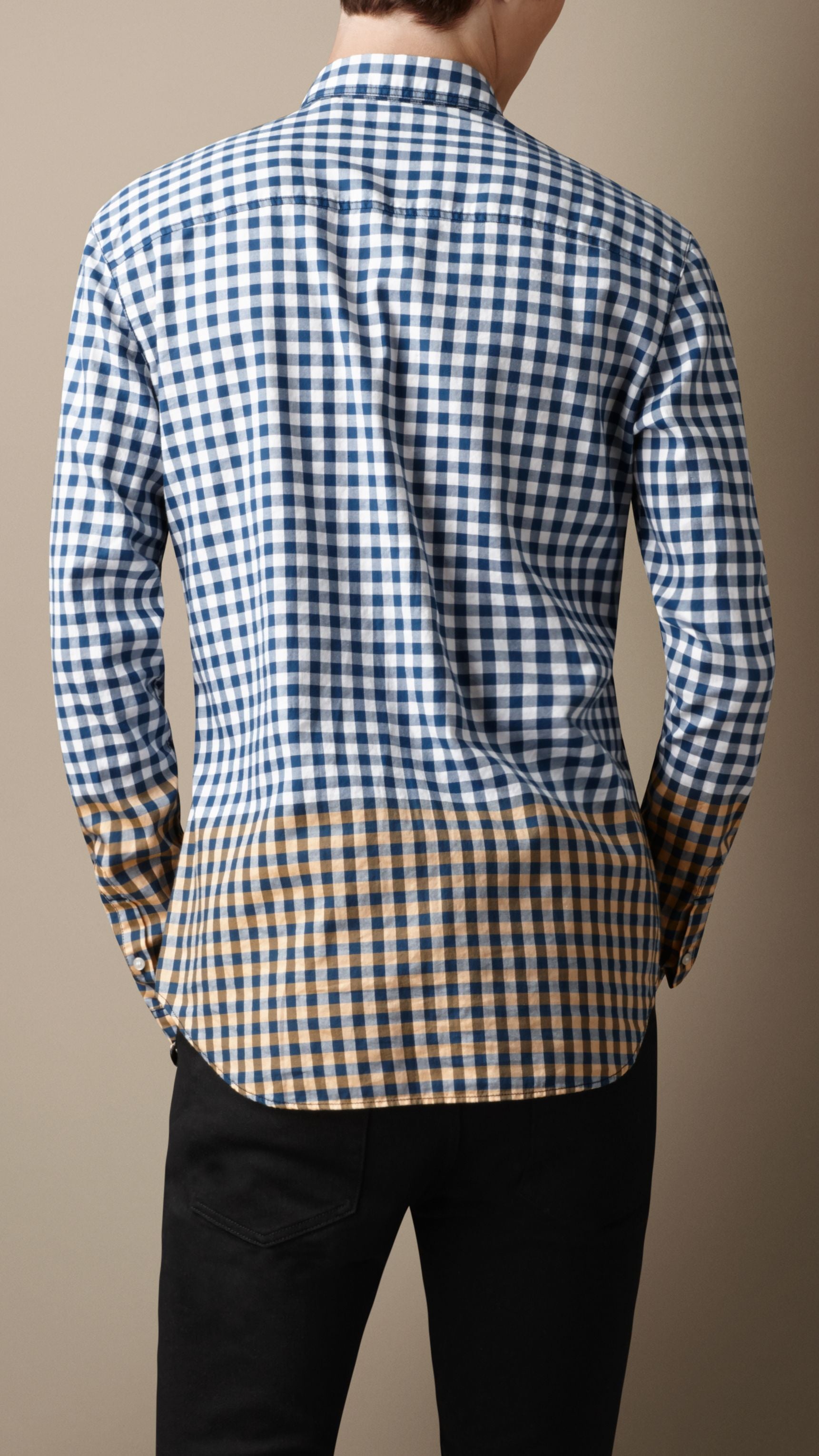 MID INDIGO Chemise vichy en coton de couleur contrastante