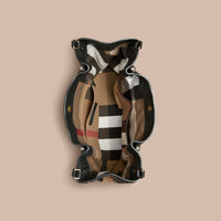 BLACK Sac tote medium en cuir orné de touches check