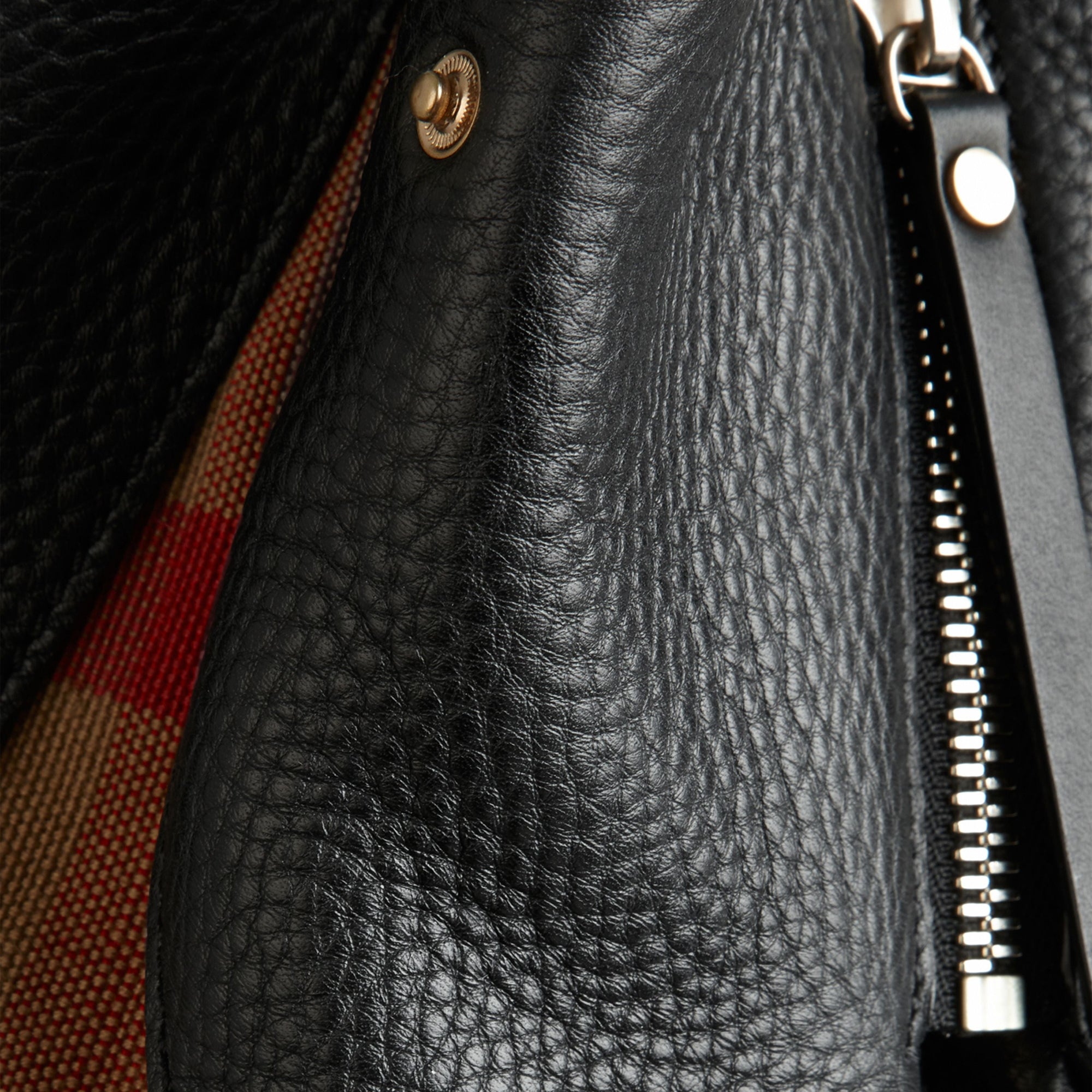 BLACK Sac tote medium en cuir orné de touches check