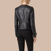 BLACK Perfecto en cuir nappa