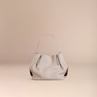 WHITE Sac tote medium en cuir orné de touches check