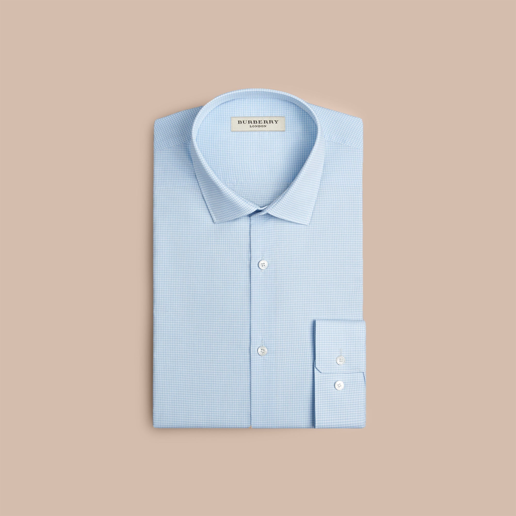 CITY BLUE Chemise vichy moderne en popeline de coton