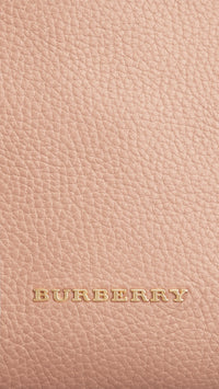 LIGHT NUDE Petit sac bowling en cuir grainé