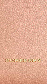 LIGHT NUDE Sac bowling medium en cuir grainé