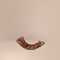 TAN Ballerines en cuir à motif Horseferry check