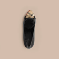 BLACK Escarpins en cuir à motif Horseferry check